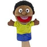 Family Hand Puppets, Puppets for Adults Puppets for Kids Role Paly Family Members 11.8 INCH, Multicultural Finger Puppet with Movable Mouth Soft Plush Puppets for Storytelling Teaching (African Style)