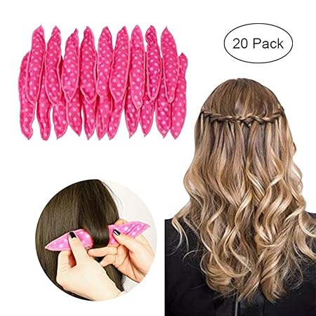 Aolvo 20pcs Hair Curlers Rollers Magic Sponge Pillow Soft Roller