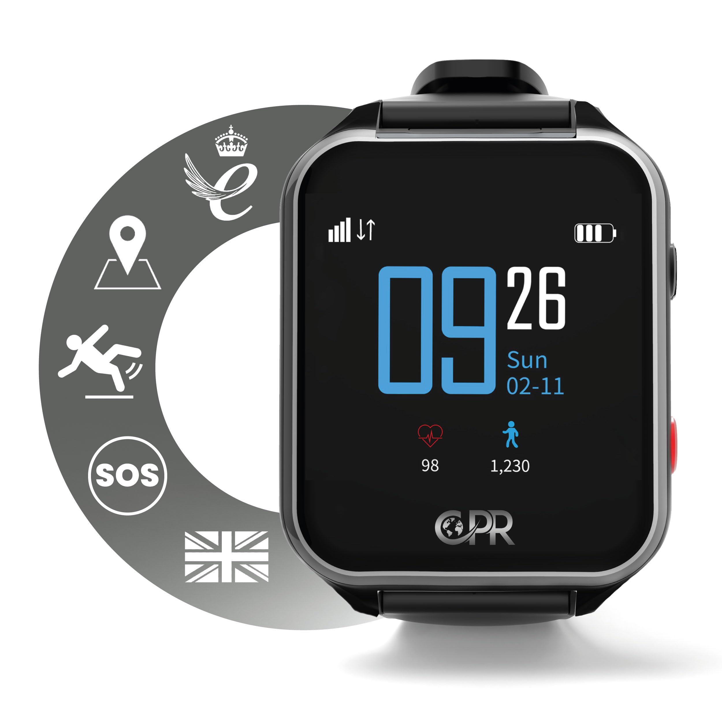 CPR Guardian - Dementia Tracker Watch - GPS Location Tracking for Dementia Wanderers - Medical Reminders and more