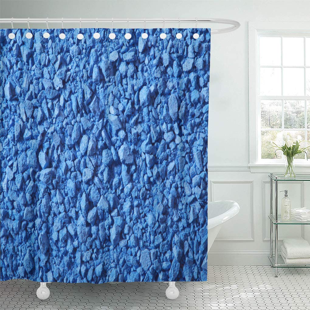 Amazon Com Emvency Shower Curtain Dark Blue Abstract Traditional