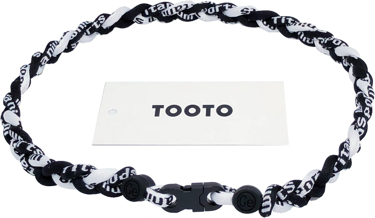 TOOTO Sport Style Tornado Titanium Necklace Three Colors Braided Rope Baseball Necklace-20 Length