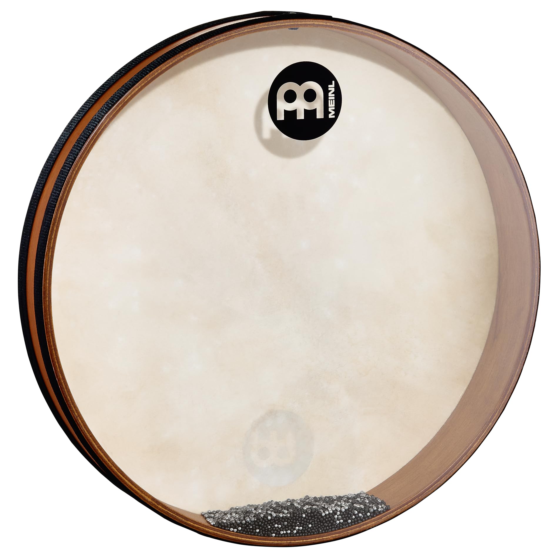 Meinl Percussion Sea Drum Instrument - Medium-Large Hand Drum with Steel Balls and Goat Skin - Diameter 16 Inches - Siam Oak, Brown (FD16SD)