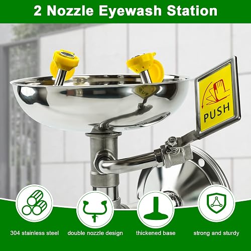 Produktbild von Kit 304 Stainless Steel Station, Wall-Mounted Emergency Er- Dual