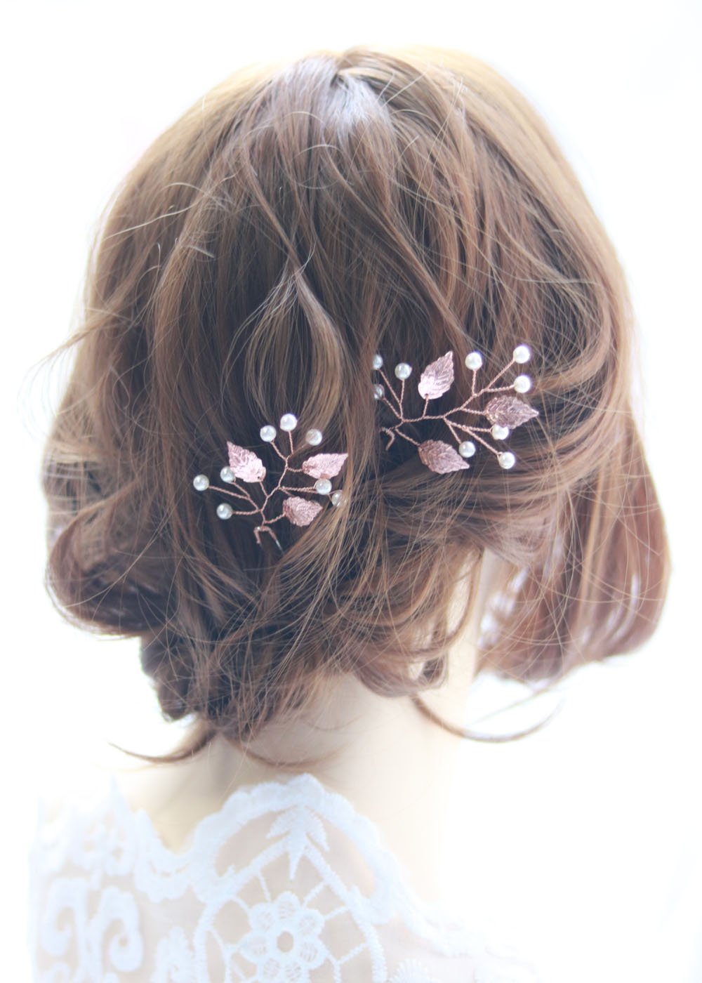 Handmadejewelrylady Bridal Rose Gold Vintage Hair Pins Wedding Party Crystal Rhinestone Hair Pins Hair Accessories Women Headpiece(pack of 2)