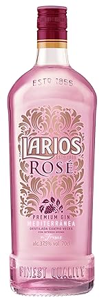 Larios Rosé Mediterránea Premium Gin 37,5% Vol. 0,7 l Geschenkpack mit Copa Glas