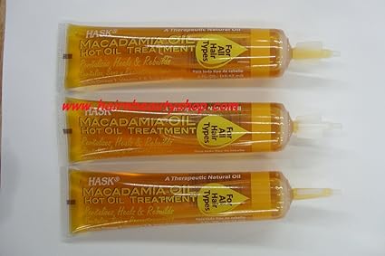 Hask Macadamia Oil Hot Oil Treatment For All Hair Types 3 Pcs