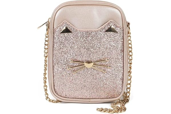 Sparkly Girls Purse and Birthday Gifts for Youth Girls Teens and Kids, Small Kawaii Cat Purse and Kitty Bag Crossbody | Aged 8-25