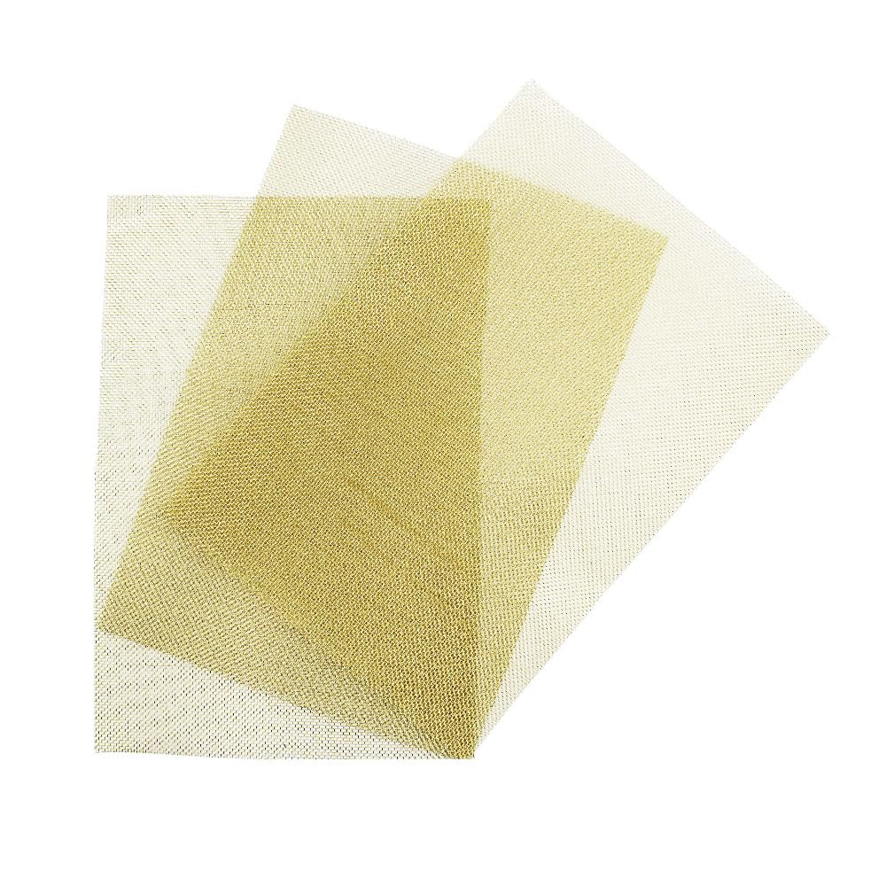 Coarse (16 LPI x 1.21mm Hole x 0.375mm Wire) Brass Mesh - A4 x 3