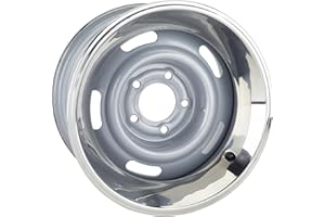 Stainless Steel Beauty Ring for 15 Inch Rally Wheel, 2.5" Wide, Premium Polished Stainless, Period-Correct 70s Style Trim Ring for Speedway Motors 15x7 Style Rally Wheels