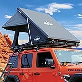 WildFinder Rooftop Tent, Hard Shell Roof Top Tent for Jeep SUV Truck Van | Aluminum Pop Up Roof Tent with LED Light Strip, Camping Car Roof Tent for 2-3 Person, Hardshell Rooftop Tent