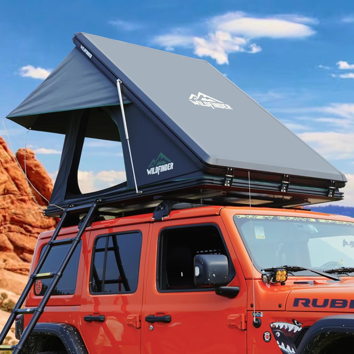 Photo 1 of ** MISSING INSTRUCTIONS AND HARDWARE**
WildFinder Rooftop Tent Hard Shell Roof Top Tent Hardshell Suitable for Jeep SUV Truck Van,Camping Car Roof for 2-3 Person