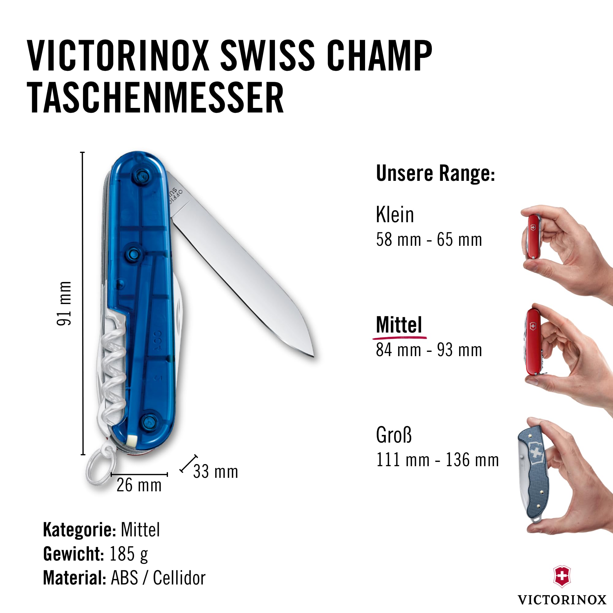 Schweizer Taschenmesser Swiss Champ Multitool, 33 Funktionen
