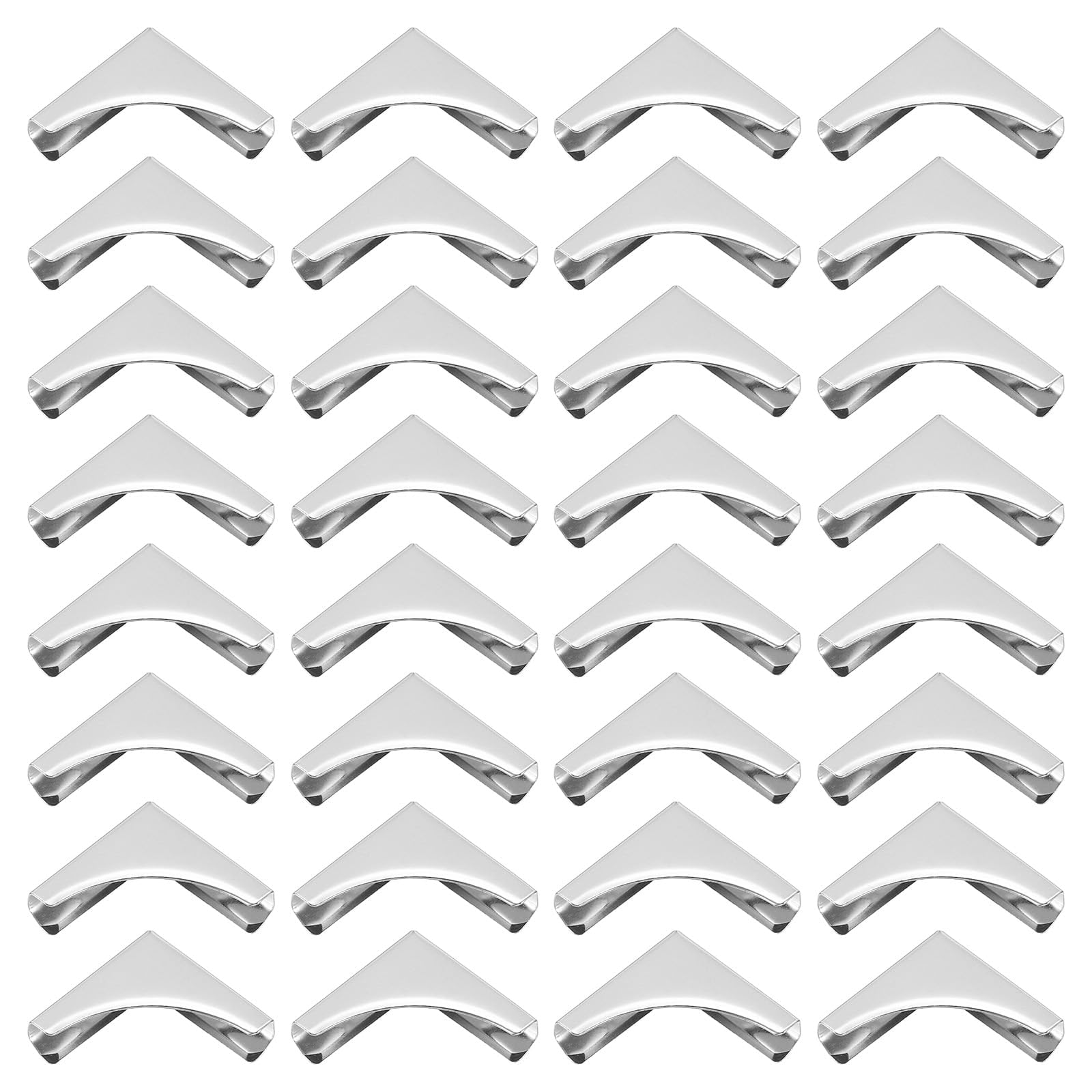 PATIKIL 22mm Metal Book Corners, 80pcs Photo Corners Book Corners Protector Retro Metal for Crafting Scrapbook Photo Album Book Binding, Silver Tone