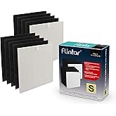 Flintar C545 True HEPA Replacement Filter S, Made in Taiwan, Compatible with Winix C545 Air Purifier, S Filter 1712-0096-00, 2 H13 Grade True HEPA + 8 Activated Carbon Filters