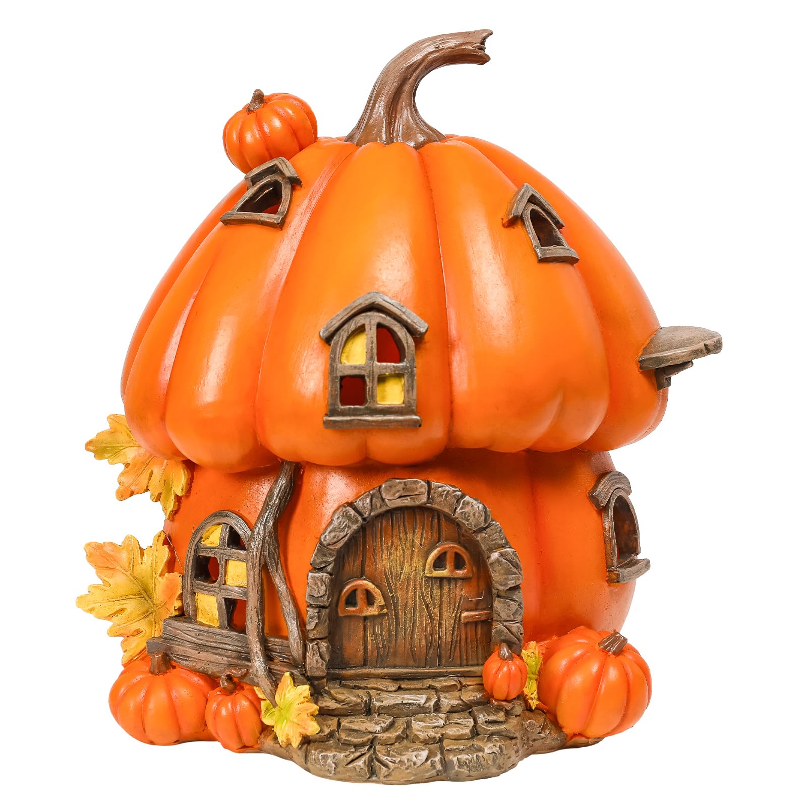 Photo 1 of Aircity Fall Decor Thanksgiving Pumpkin House, Light Up Pumpkin House, Thanksgiving Table Decorations, Fall Tabletop Decoration, Indoor Home Party Table Centerpiece, Gift for Family Friends