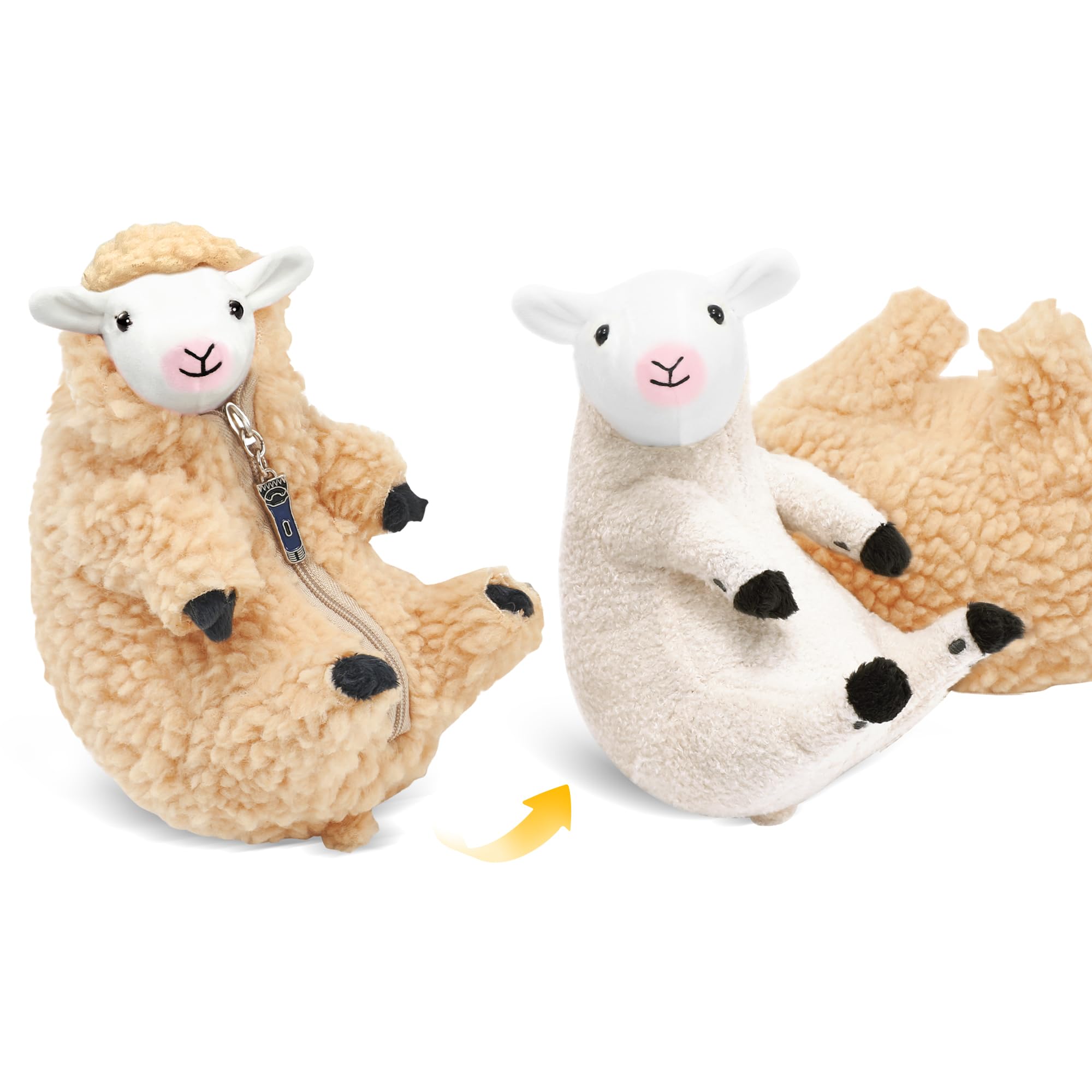 AGRIMONY Cute Shaved Sheep Toys - Kawaii Lamb Plushies Gifts - Fun Funny Mothers Day Easter Valentines Birthday Sheep Plush Gifts for Kids Women Mom Teenage Girls Boys Stuffed Animal Sheep Decor