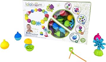Lalaboom 36 Piece Baby Toddler Beads 