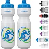 ROCKBROS Bike Water Bottle 20oz-25oz Squeeze Cycling Water Bottle BPA Free | Lightweight Bicycle Water Bottle, Leak Proof Sports Water Bottle with Dust Cover for Biking Running Gym Outdoor