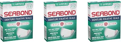 Seabond Three Packs Denture Fixative Uppers Brand New