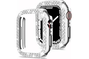 Miimall Compatible with Apple Watch Case Series 3 2 1 38mm,Hard PC Bling Crystal Diamonds Anti-Scratch Protector Bumper Cover