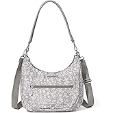 Baggallini Modern Pocket Half Moon 11"x10.5" Shoulder Women W/Replaceable Straps Converts to Crossbody Bag