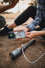 NEBO Davinci 8000 Flashlight 8000 Lumen USB-C Power Bank Rechargeable IP67 Grey view 6
