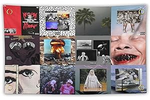 QAIUGI Collage Tapestry 3x5 Feet Wall Hanging Banner Flag for Indoor and Outdoor Decor Perfect Achieve a Cool Bedroom Aesthetic