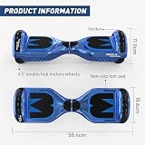 MEGA MOTION Hoverboard 6.5 Inch Blue Bluetooth Speaker LED Lights 20-100kg view 4