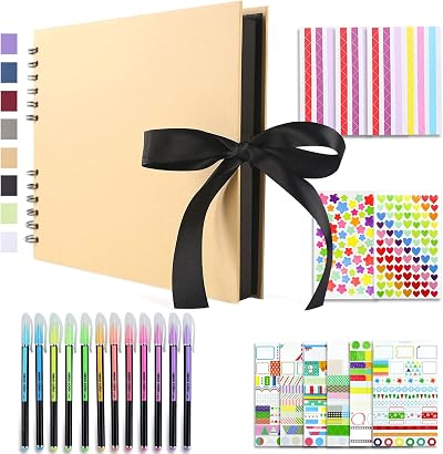 Vienrose Scrapbook Kit 80 Page Photo Album Holds 240 4x6 Silk Ribbon