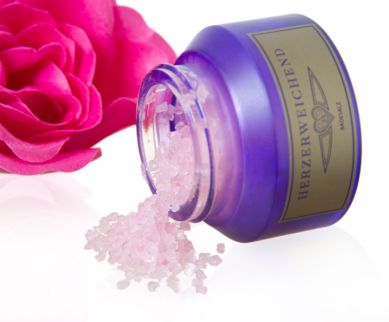 Deluxe Valentins Badeset (8 Teile) Herzenslust, Valentinstag Wellness Geschenkset mit pflegenden Bade & Massagezubehör,