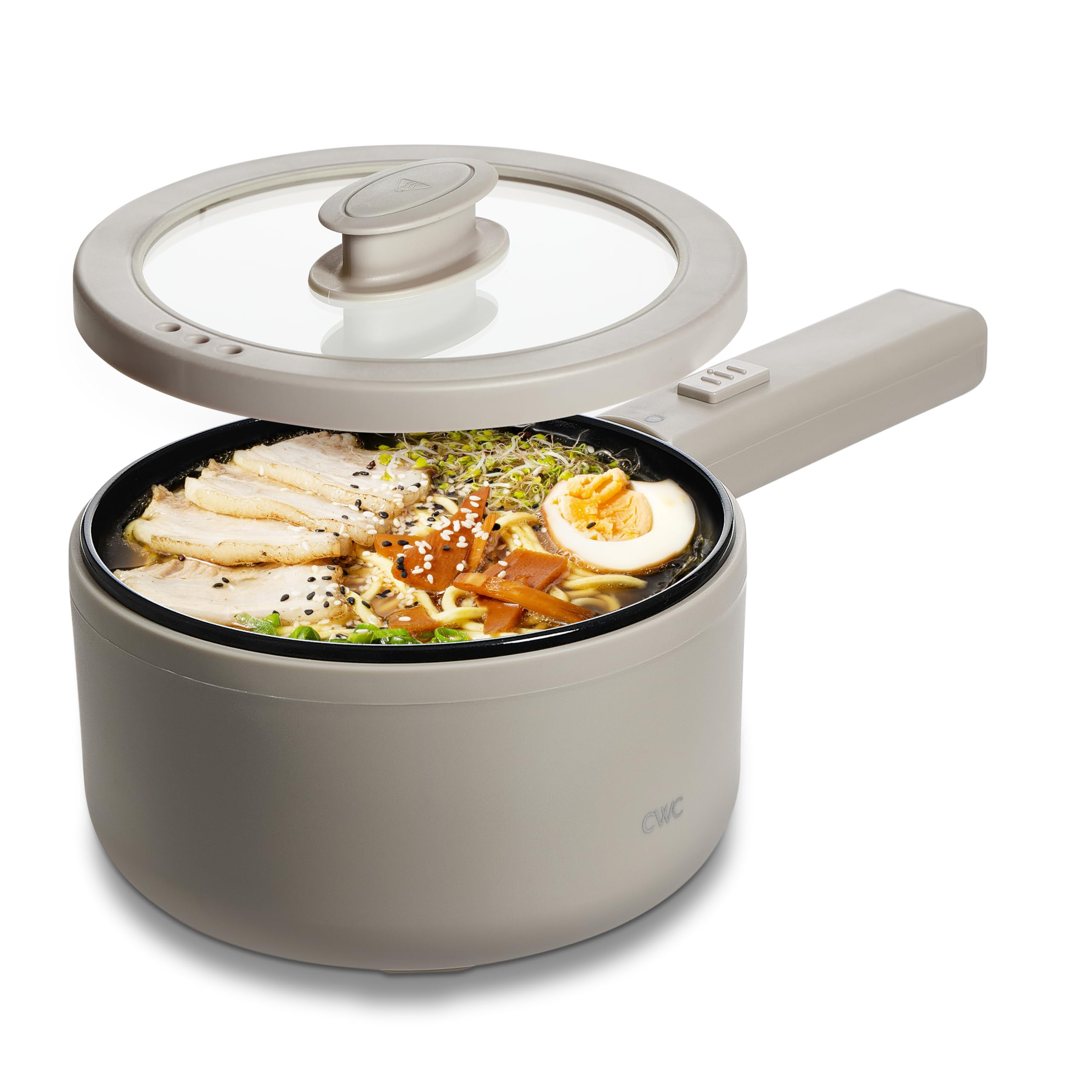 Photo 1 of COOK WITH COLOR Electric Hot Pot, 1.6L Mini Cooker, 700W Power, Non-Stick Surface, Thermal Cut-Out Protection, Perfect for Rice, Noodles, Soups, Stews, Dorms, Apartments, and Small Kitchens, Goat/Mink