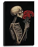 Skeleton Canvas Wall Art Halloween Wall Decor Skull