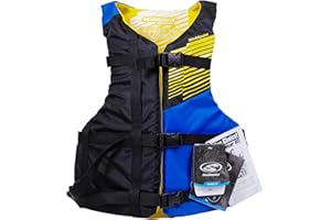Stohlquist Life Jacket for Adults, USCG and Transport Canada Approved PFD, Adjustable Lightweight Life Vest for Boating Kayak