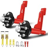 2Pack Shipping Container Wheels 6-Lug Kitl 8800Lbs for 20ft-40ft Container | 1045 Carbon Steel,Upgrade 20% durability w/Ratchet Tie-Down, Shipping Container Accessories to move 20ft-40ft Containers
