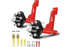 TOBUMO 2Pack Shipping Container Wheels 6-Lug Wheels kit|Shipping Container Axles with Ratchet Tie Down-Moves 20ft.-40ft. Shipping Container |Shipping Container Accessories