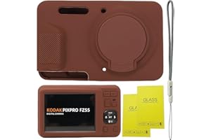 SZHSYJY Case for Kodak PIXPRO FZ55,FZ55 Accessories,Soft Silicone Protective Case Removable Lens Cover,Comes with 2 Screen Pr