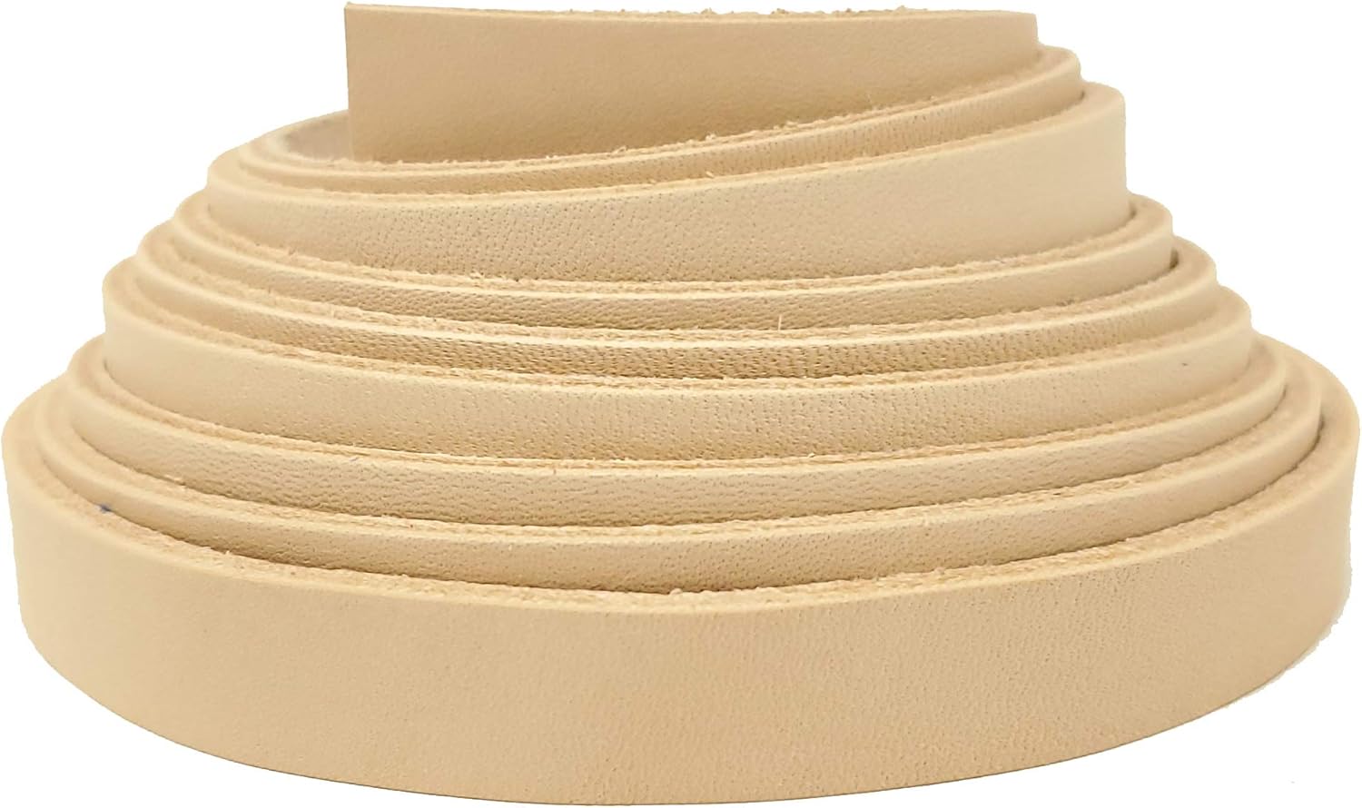 Natural Leather Strips 1/2 Inch Wide Cowhide Natural