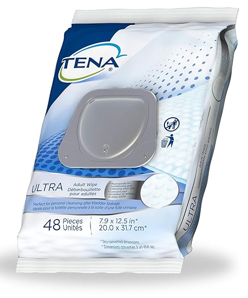 TENA ULTRA INCONTINENCE ADULT WIPE, 48 COUNT (PACK OF 2)