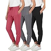 Real Essentials 3 Pack: Girls' Lounge Joggers Soft Athletic Performance Casual Sweatpants (Ages 7-16)