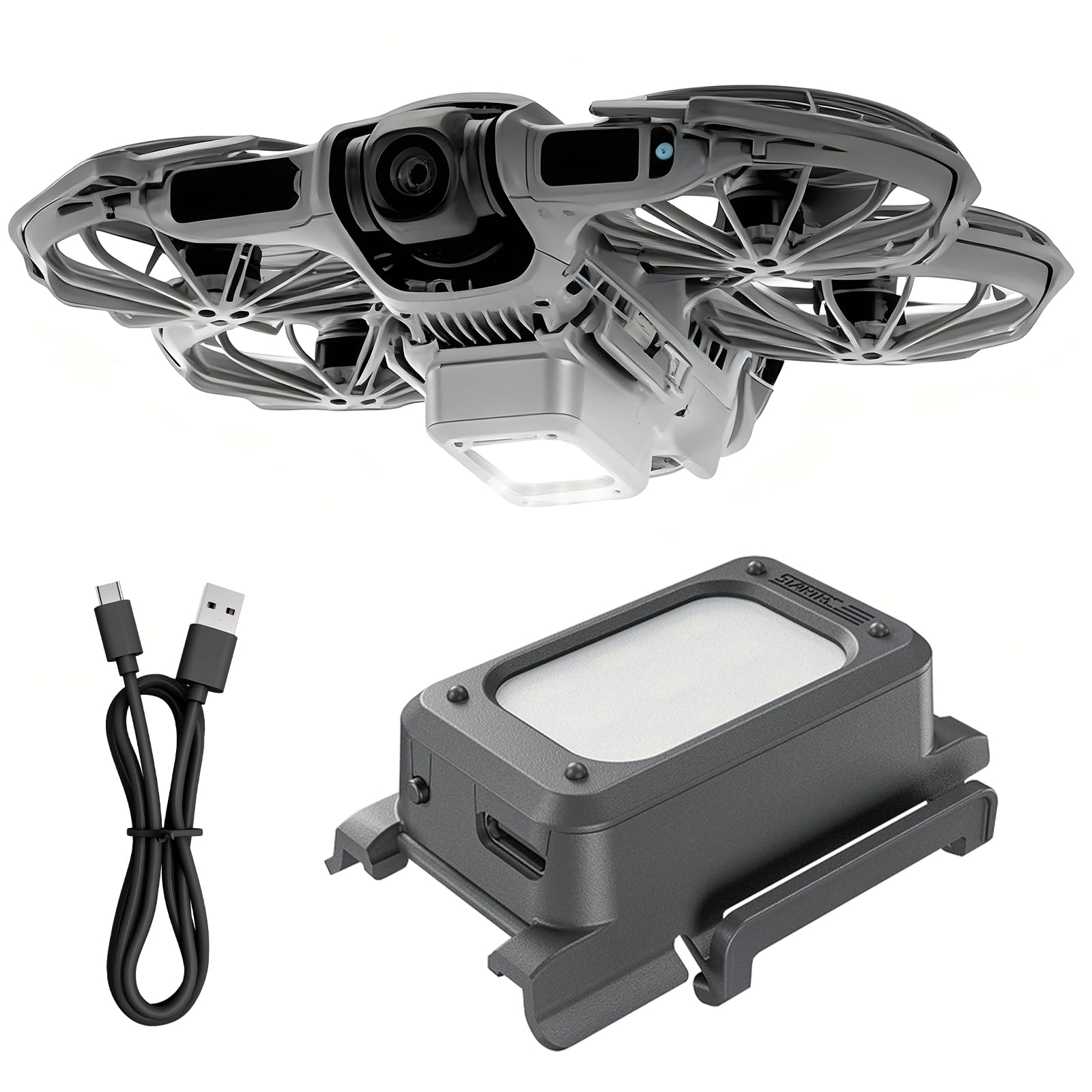 Craznick LED Landing Gear for DJI Neo 2 - Drone Accessories Extended Leg Quick Release Extension Feet Kit Heightening Bracket Night Flight Light for DJI Neo 2 Drones