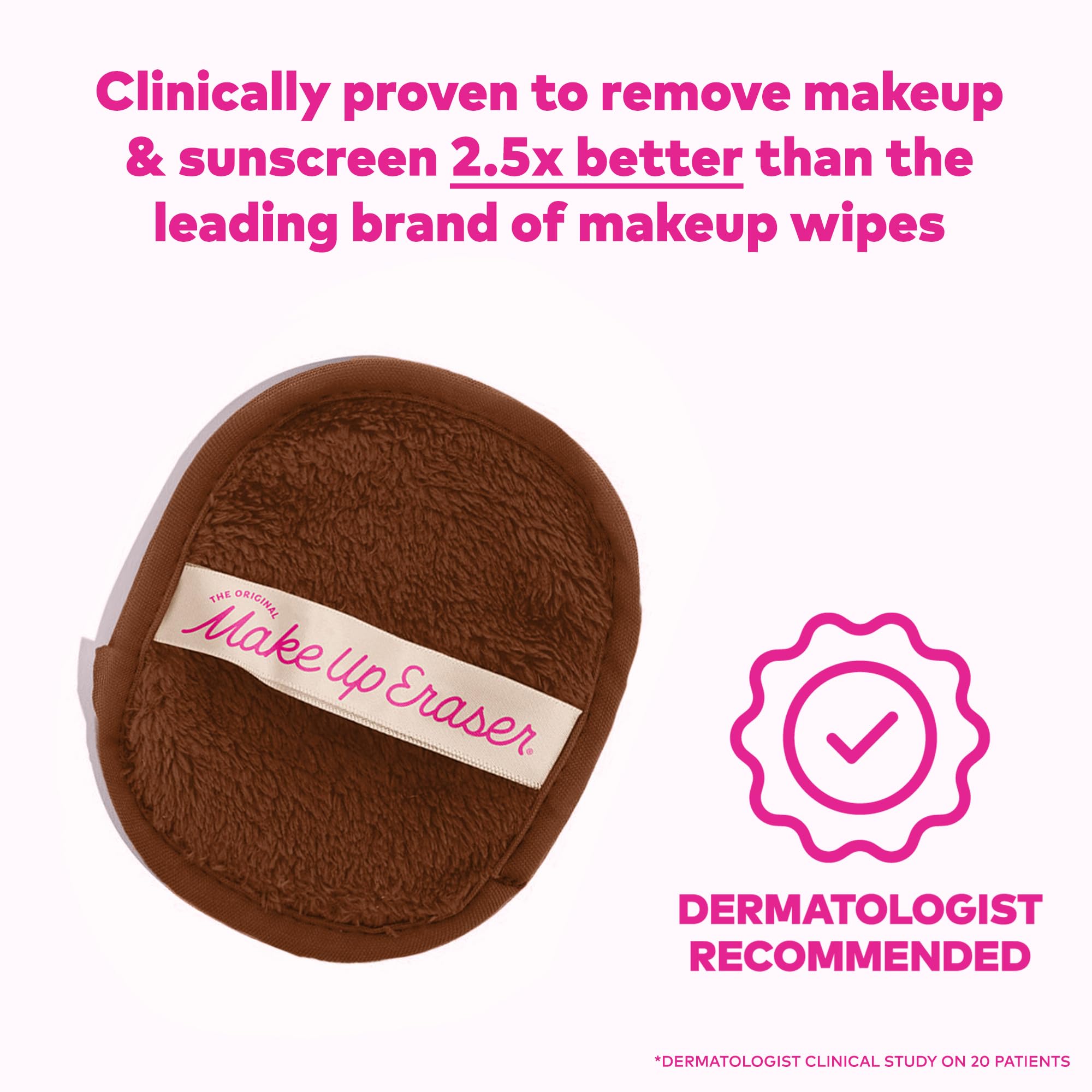 The Original MakeUp Eraser, 7-Day Set, Erase All Makeup with Just Water, Including Waterproof Mascara, Eyeliner, Foundation, Lipstick, Sunscreen, and More! 7ct