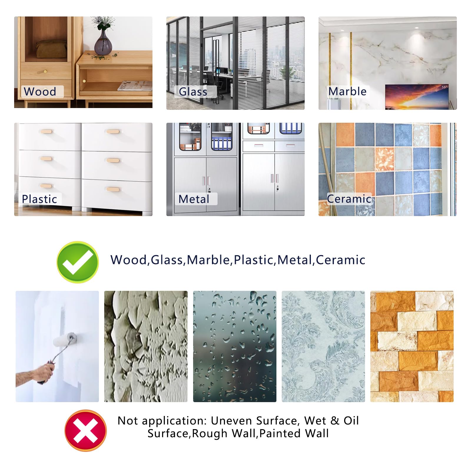 fdalas Double Sided Tape Heavy Duty Nano Tape,Extra Large 1.5In x 16.4 FT Clear Mounting Tape,Strong Grip Picture Hanging Strips,Removable Traceless Two Sided Adhesive Tape,Sticky Poster Carpet Tape