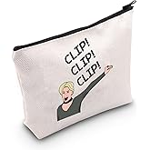 LEVLO Real Housewives TV Show Cosmetic Bag Dorinda Medley Fans Gift Clip Clip Clip Makeup Zipper Pouch Bag (Clip Clip Clip)
