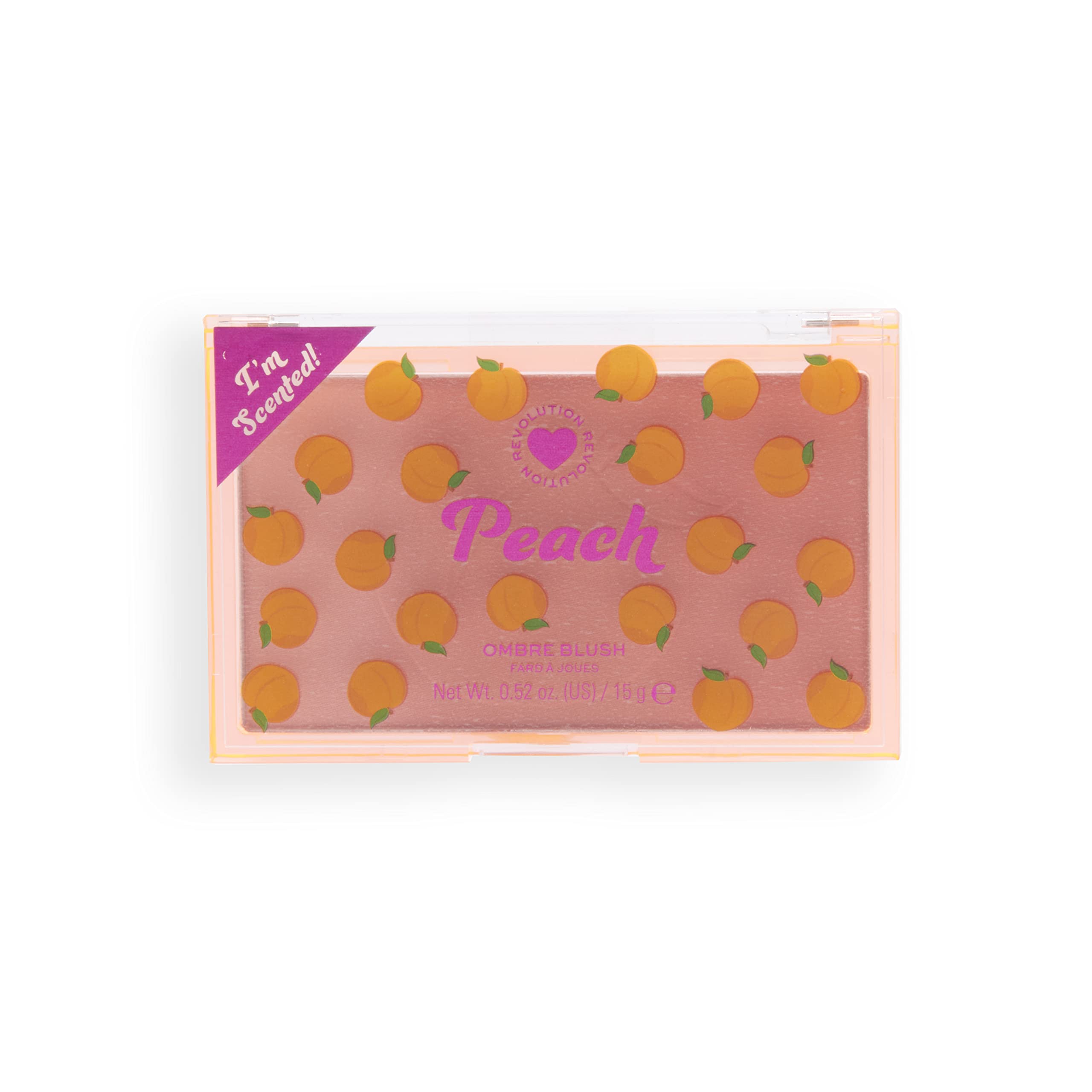 I Heart Revolution Makeup Blush, Pressed Powder Blusher, Highly Pigmented, Vegan & Cruelty-Free, Peach Ombre, 15g