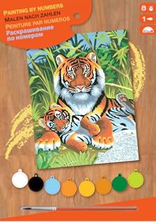 Tiger Komplettset Mit Leinwand Auf Keilrahmen 4 Schablonen Pinsel Und Anleitung Mammut 159006 Tiermotiv Malen Nach Siebdruckart Malset Fur Kinder Ab 3 Jahre 6 Acrylfarben Basteln Malen Nahen Kuche Haushalt Wohnen Suenaacampo Com