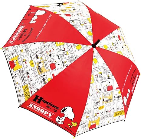 Amazon スヌーピー 長傘 子供用 ジャンプ キャラクター 生地傘 スヌーピー レッド コミック 53cm Snoopy スヌーピー 傘 レインウェア 通販