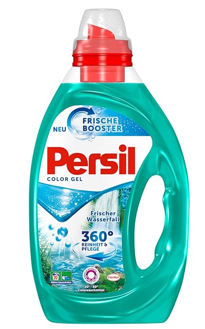 Persil Frischer Wasserfall Gel, Flüssigwaschmittel, 360° Reinheit & Pflege, 6er Pack (6 x 20 Waschladungen)
