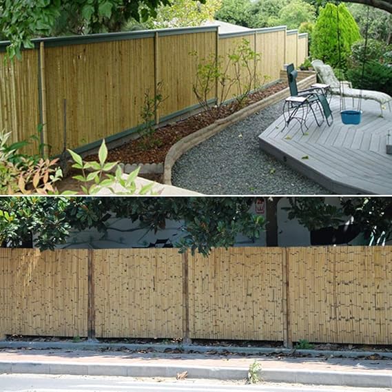 ZHANWEI Valla de jardín Bambú Madera Plegable Bordura de jardín ...