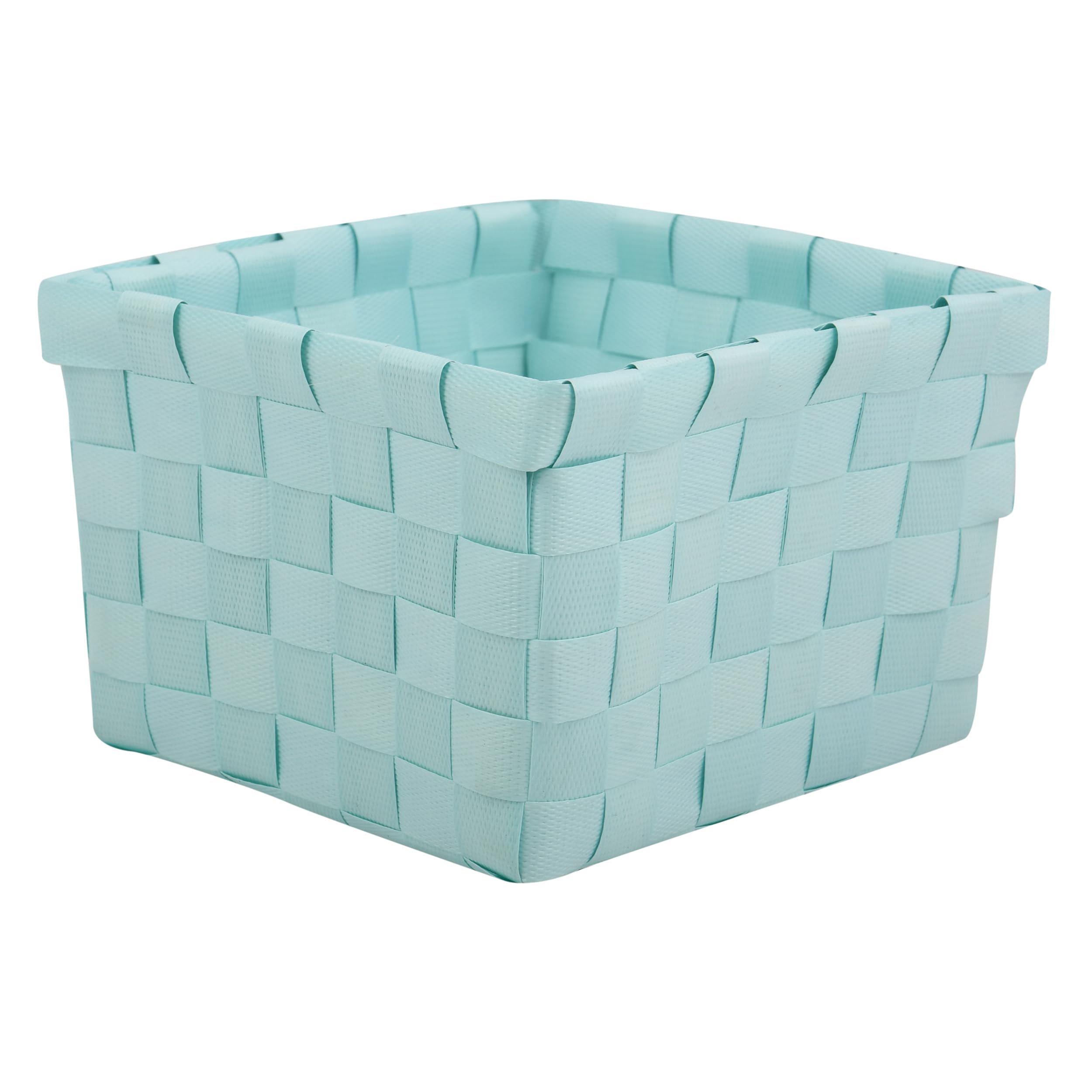 Basket of polypropylene 14x14x9cm pastel green