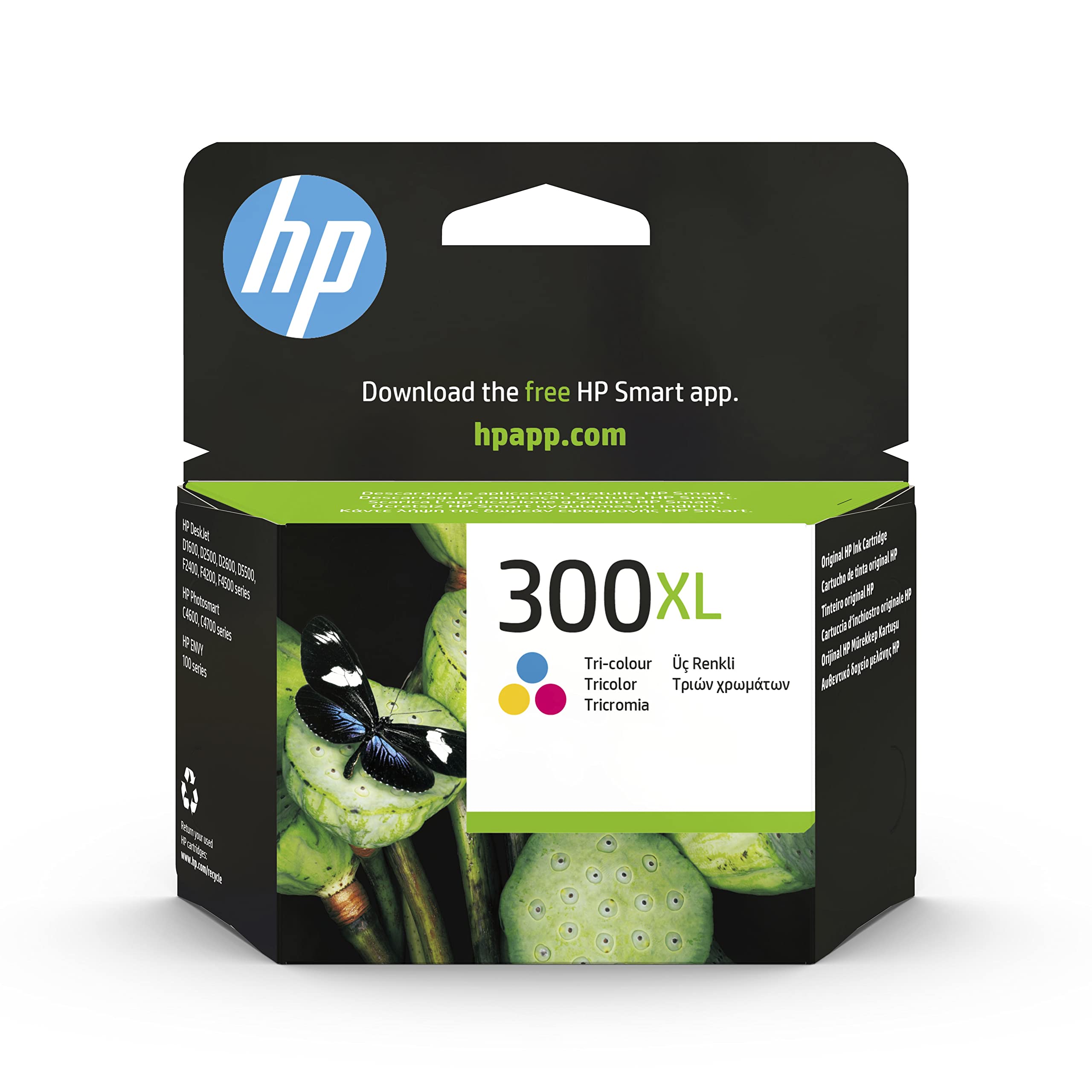 HP CC644EE 300XL High Yield Original Ink Cartridge, Tri-Colour, Single Pack